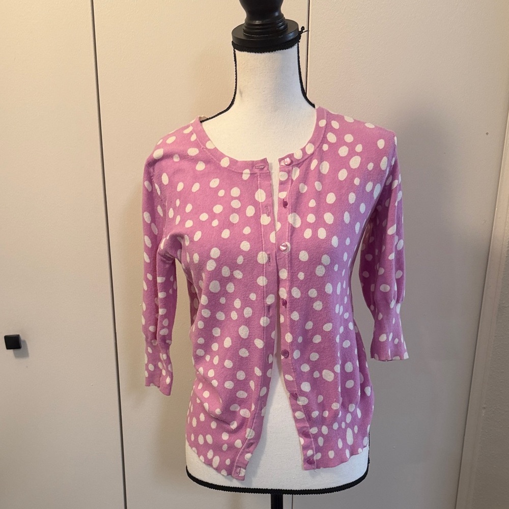 Merona Pink Polka Dot Cardigan